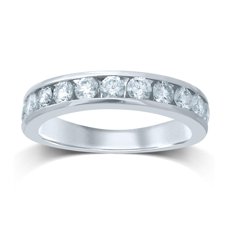 14K 1.00CT Diamond Band (11 Diamond Stones) - Johnny Dang & Co