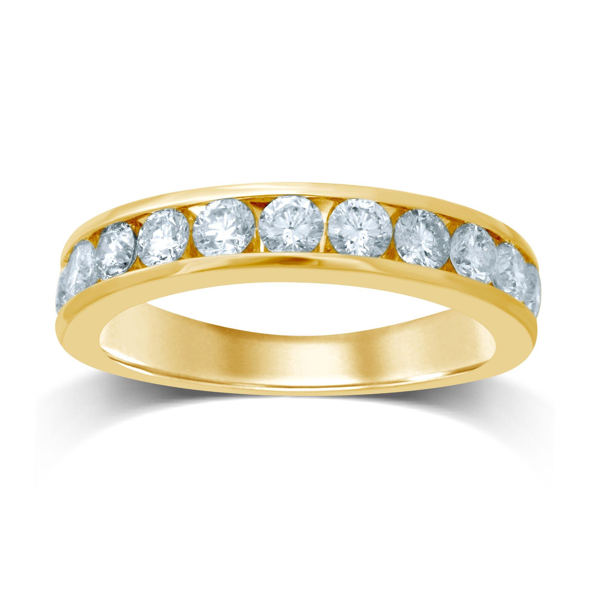 14K 1.00CT Diamond Band (11 Diamond Stones) - Johnny Dang & Co