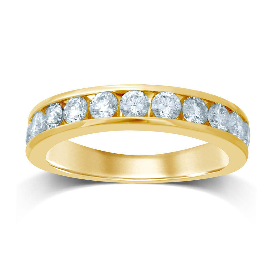 14K 1.00CT Diamond Band (11 Diamond Stones) - Johnny Dang & Co
