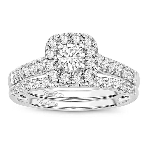 10K 1.00CT DIAMOND BRIDAL RING - Johnny Dang & Co