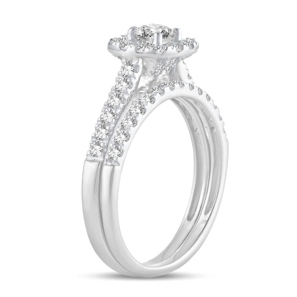 10K 1.00CT DIAMOND BRIDAL RING - Johnny Dang & Co