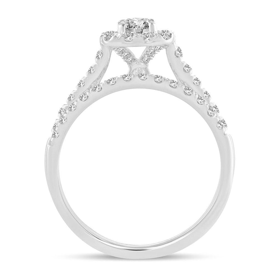 10K 1.00CT DIAMOND BRIDAL RING - Johnny Dang & Co