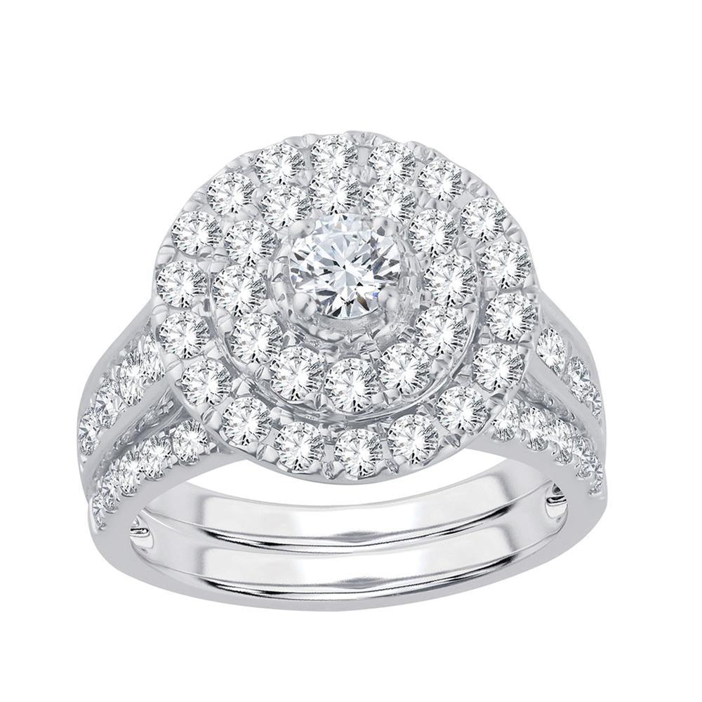 14K 1.98CT DIAMOND BRIDAL RING - Johnny Dang & Co
