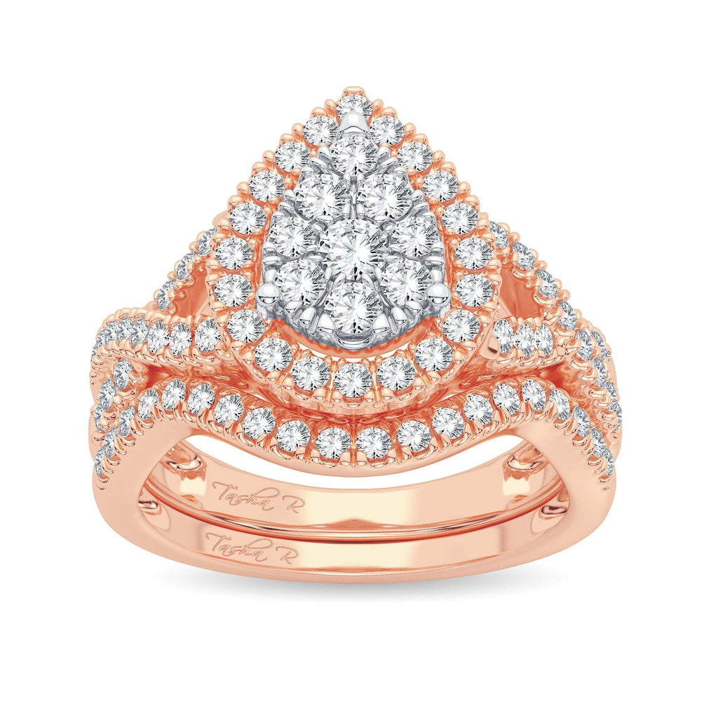14K 1.00ct Diamond Bridal Ring - Johnny Dang & Co