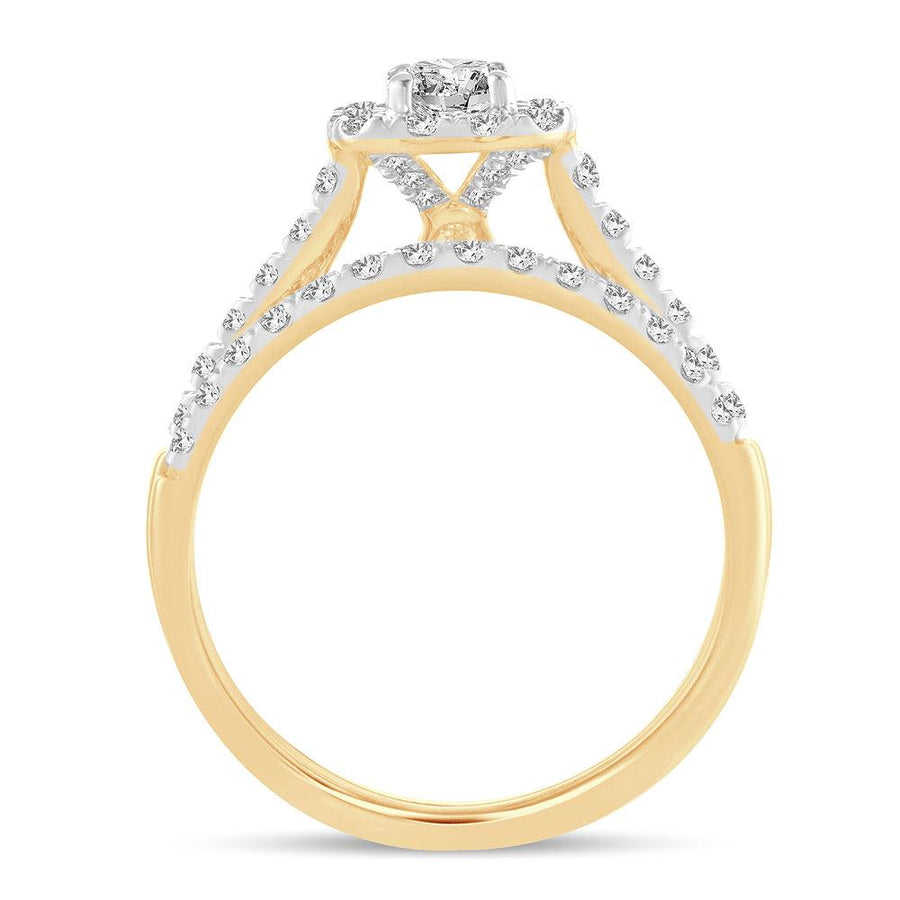 10K 1.00CT DIAMOND BRIDAL RING - Johnny Dang & Co