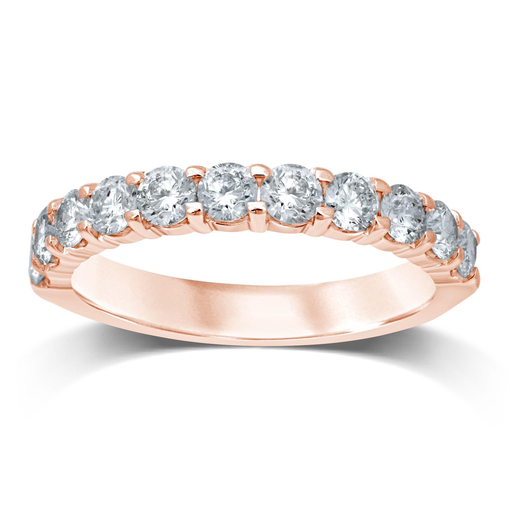 14K 1.00CT Diamond Band (11 Diamond Stones) - Johnny Dang & Co