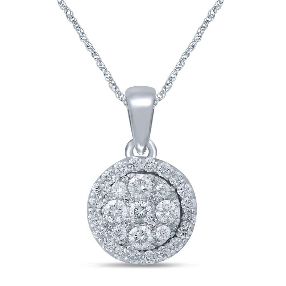 14K 0.5CT Diamond Pendant - Johnny Dang & Co