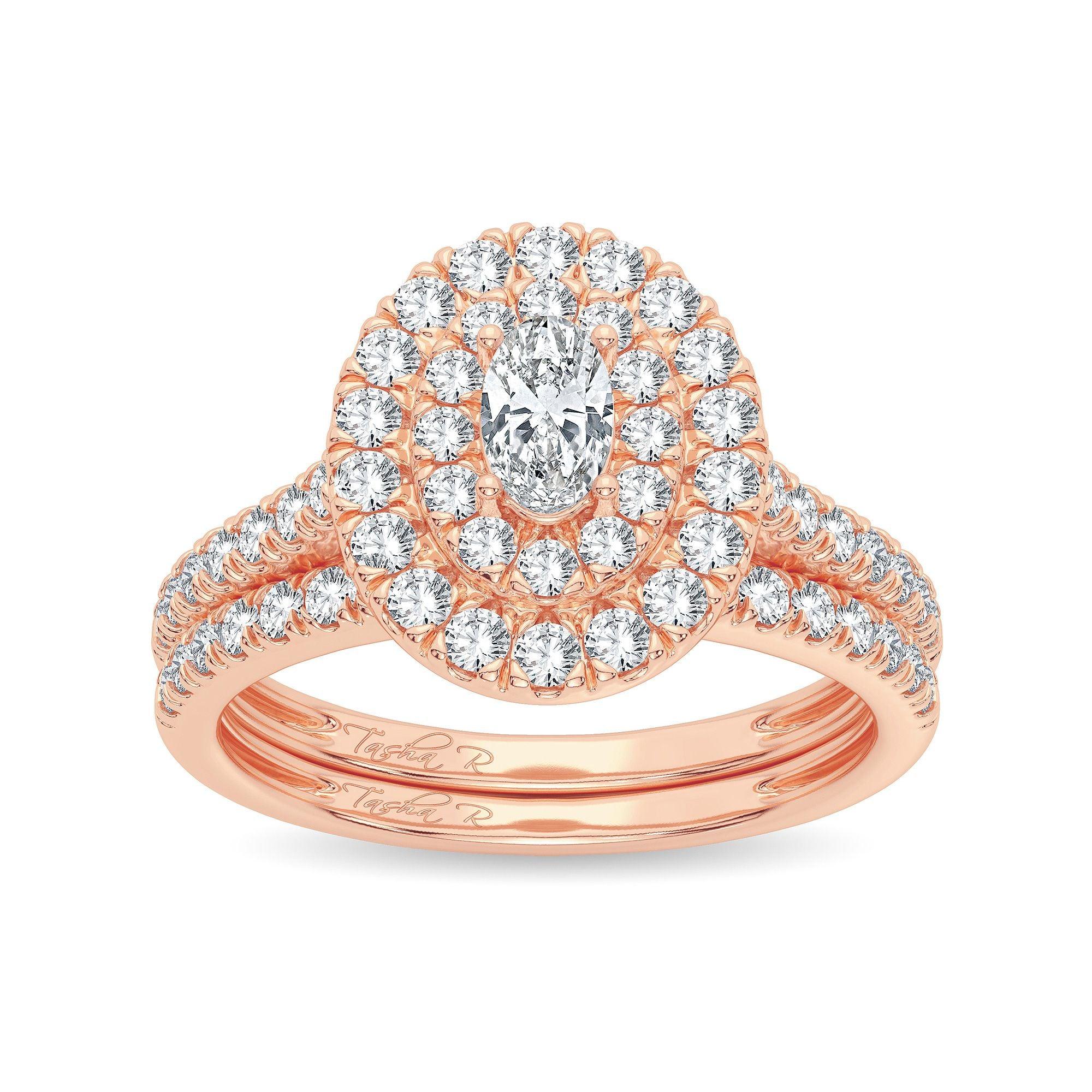 14K 1.00CT Diamond Bridal Ring - Johnny Dang & Co