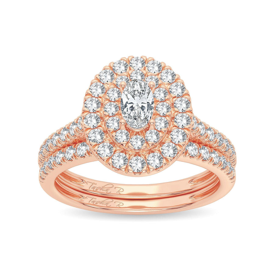 14K 1.00CT Diamond Bridal Ring - Johnny Dang & Co