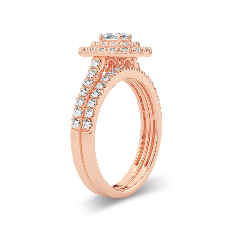 14K 1.00CT Diamond Bridal Ring - Johnny Dang & Co