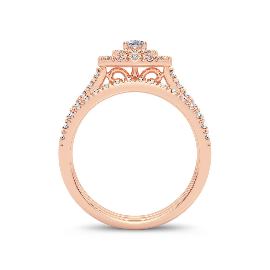 14K 1.00CT Diamond Bridal Ring - Johnny Dang & Co