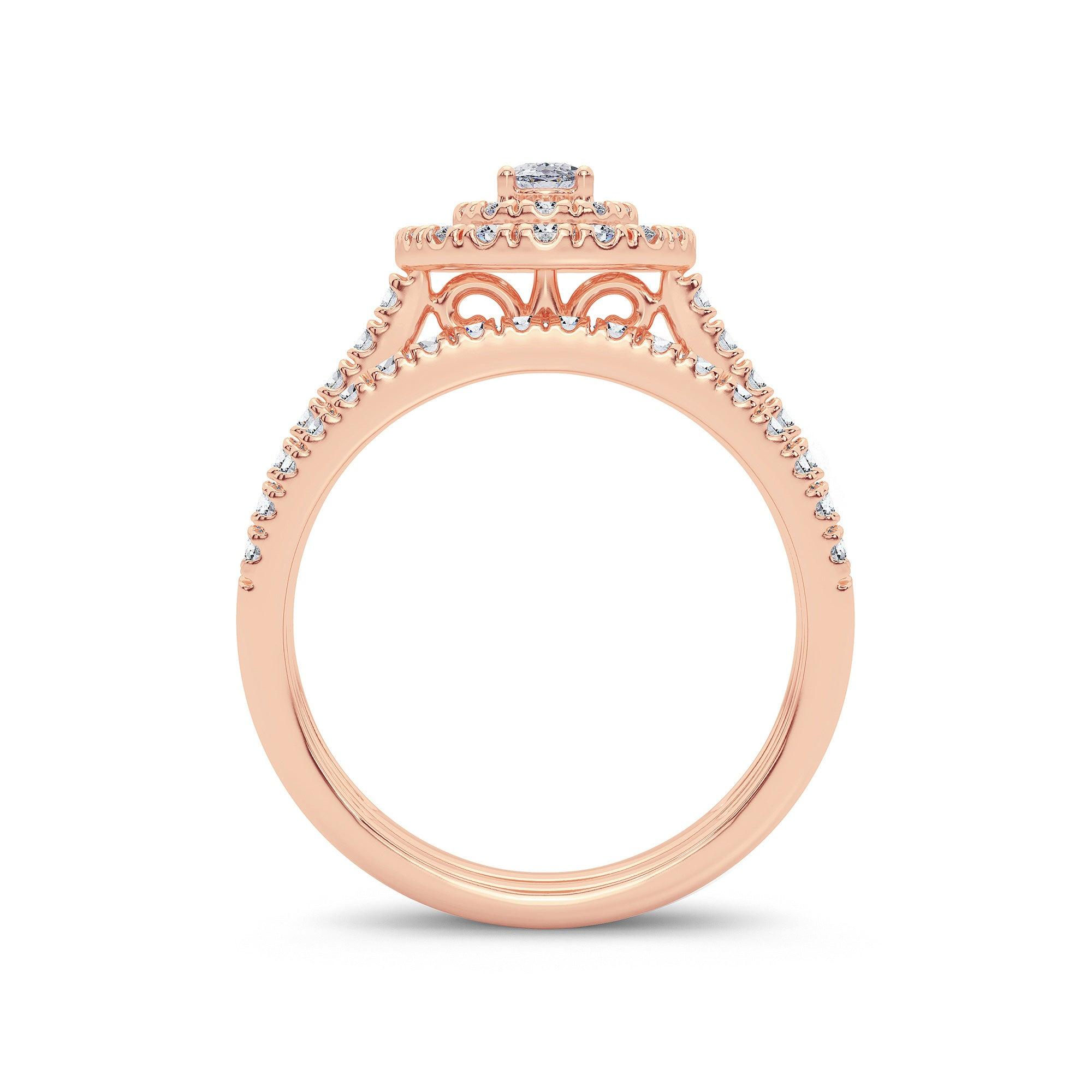 14K 1.00CT Diamond Bridal Ring - Johnny Dang & Co