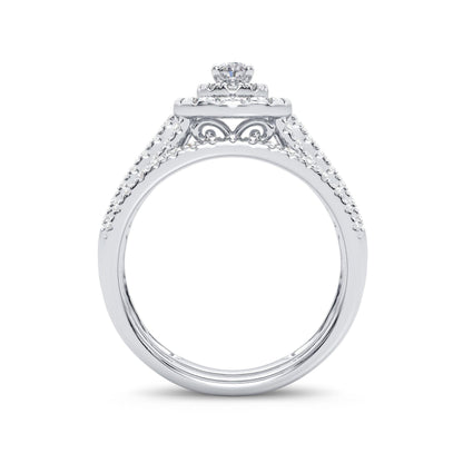 14K 1.00ct Diamond Bridal Ring - Johnny Dang & Co