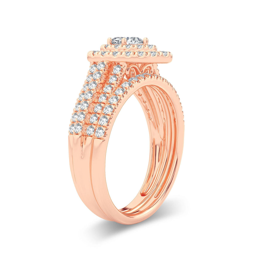 14K 1.00ct Diamond Bridal Ring - Johnny Dang & Co