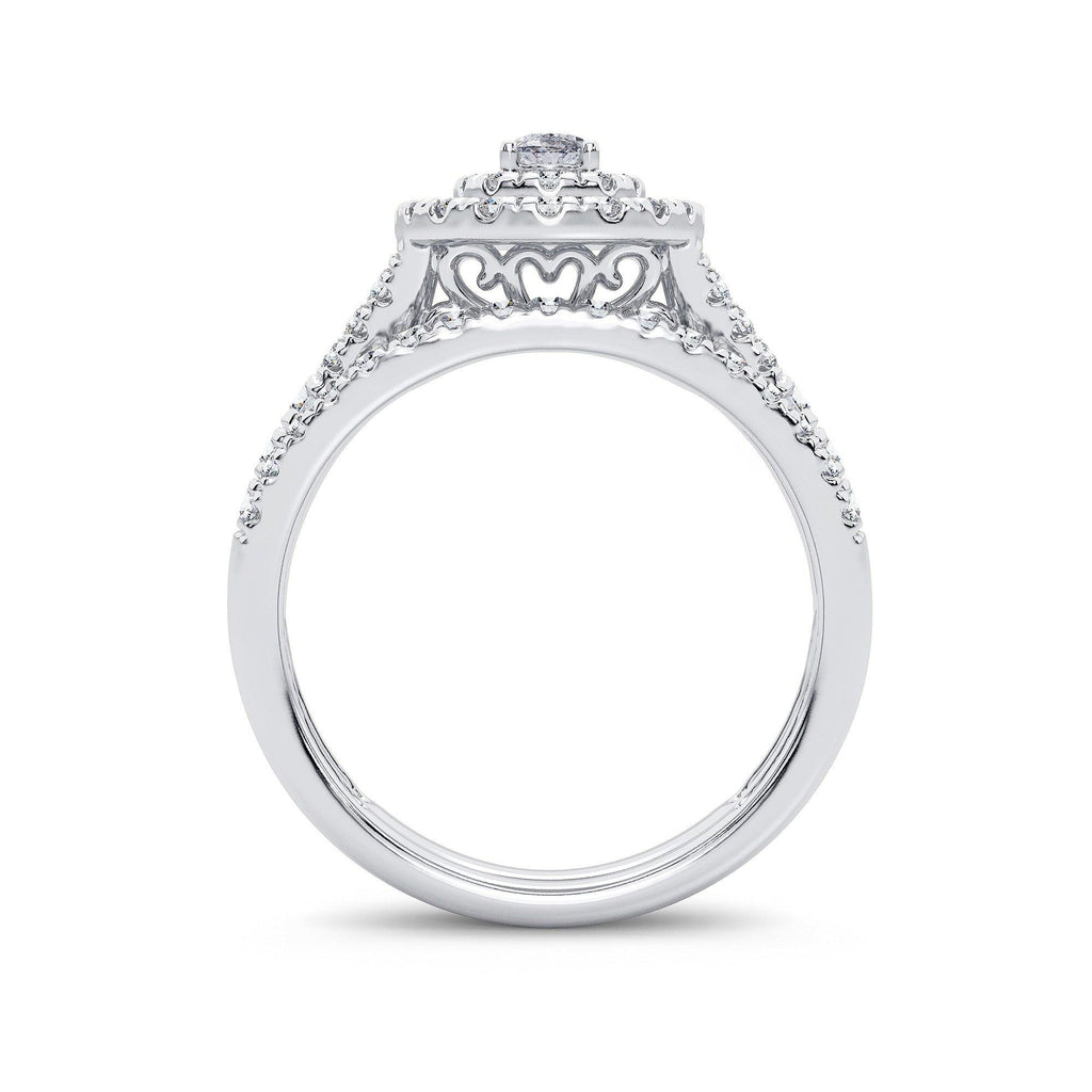 14K 1.00CT Diamond Bridal Ring - Johnny Dang & Co
