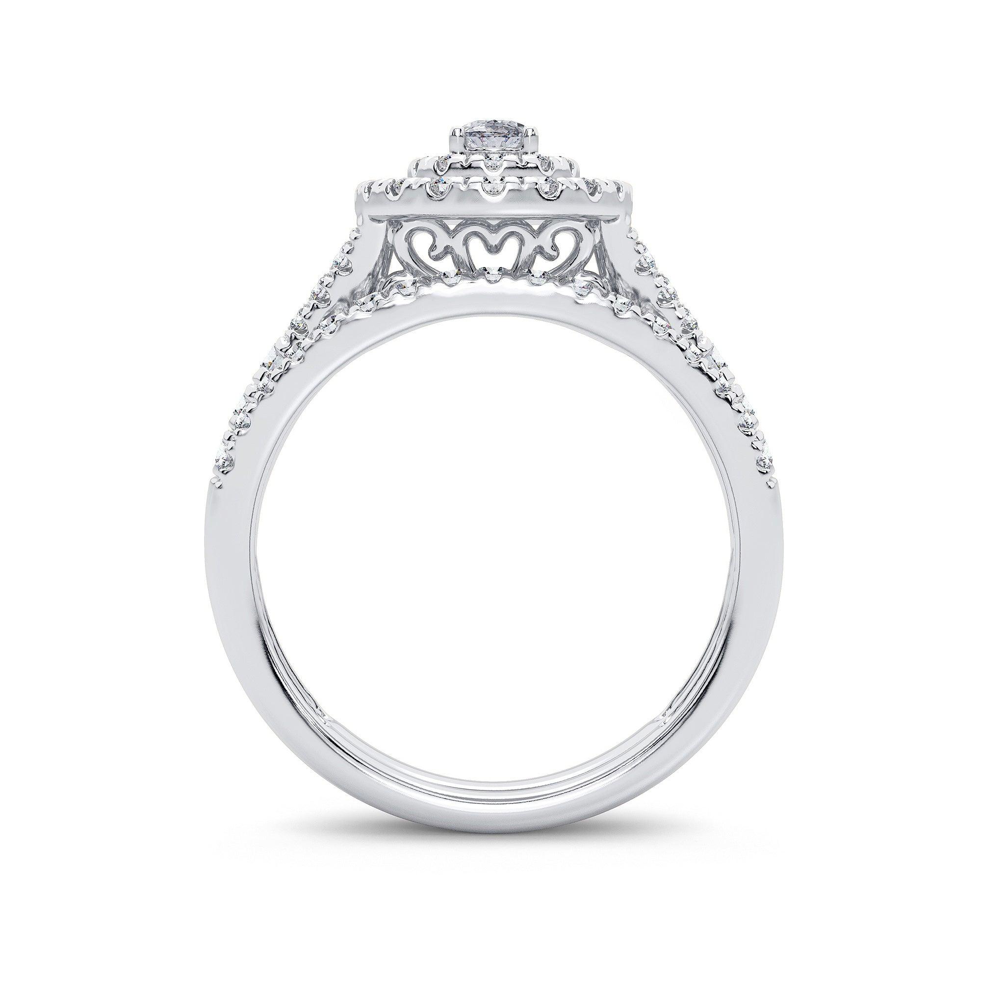 14K 1.00CT Diamond Bridal Ring - Johnny Dang & Co
