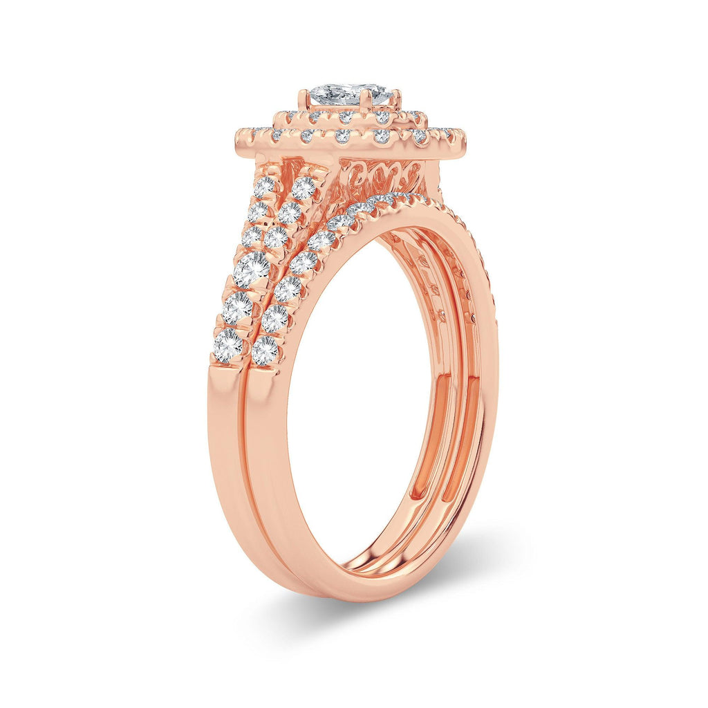 14K 1.00CT Diamond Bridal Ring - Johnny Dang & Co