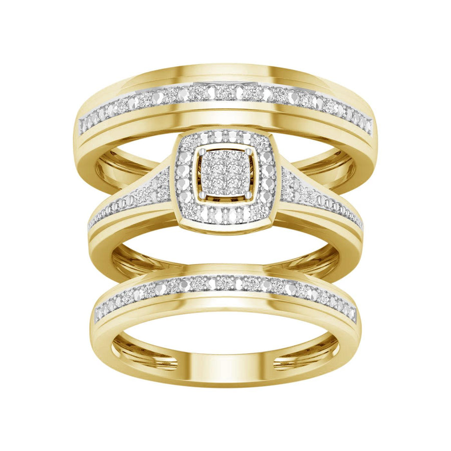 10K 0.10CT Diamond TRIO SET - Johnny Dang & Co