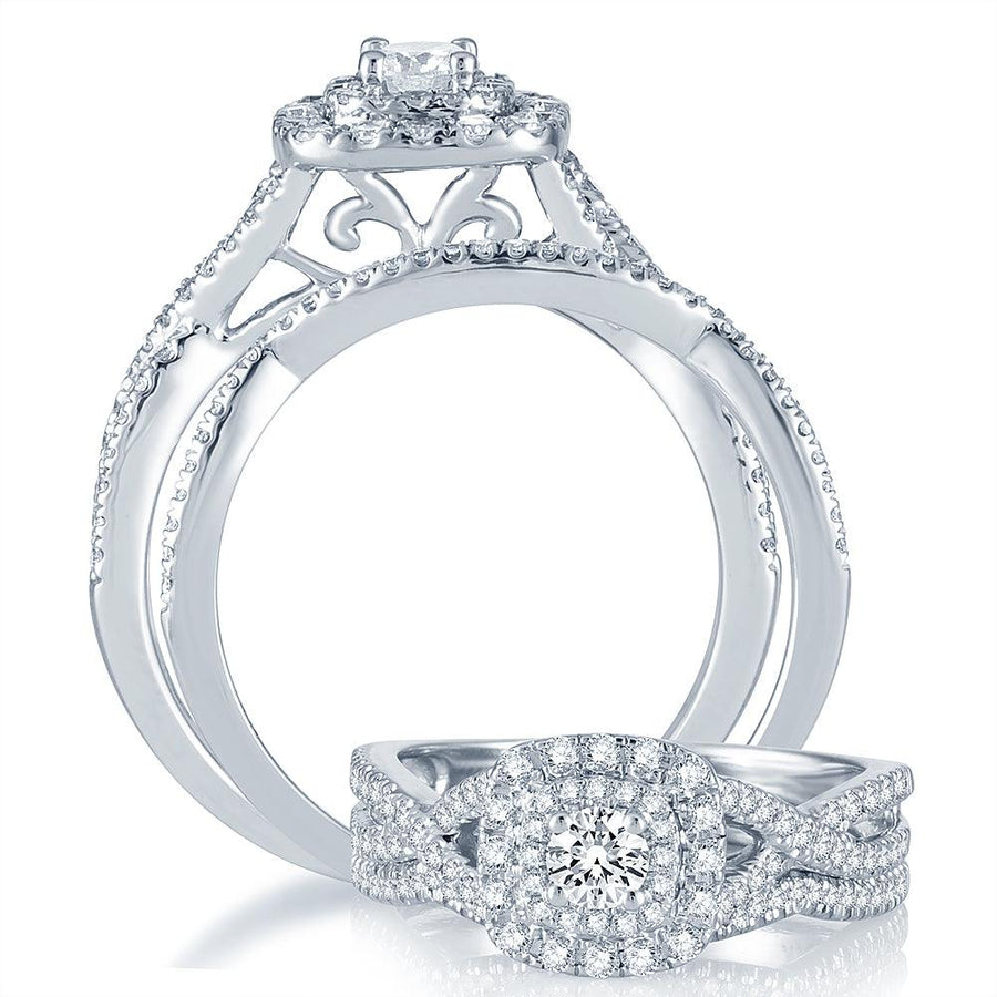 14K 0.75CT Diamond BRIDAL RING - Johnny Dang & Co
