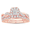 14K 1.00CT Fancy Cut Bridal Ring - Johnny Dang & Co