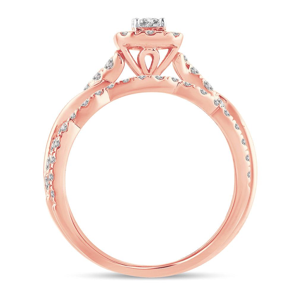 14K 1.00CT Fancy Cut Bridal Ring - Johnny Dang & Co