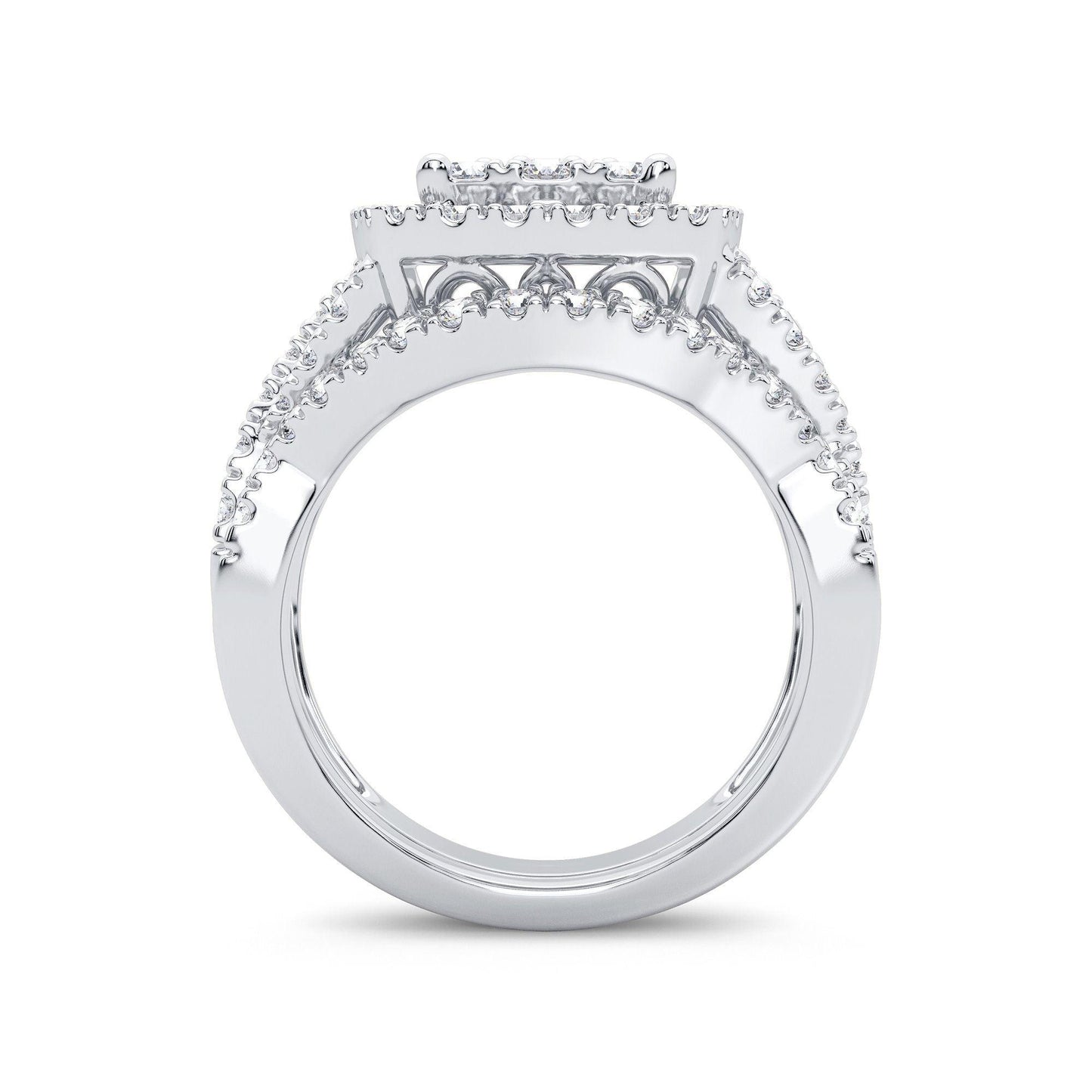 14K 2.00CT Diamond Bridal Ring - Johnny Dang & Co