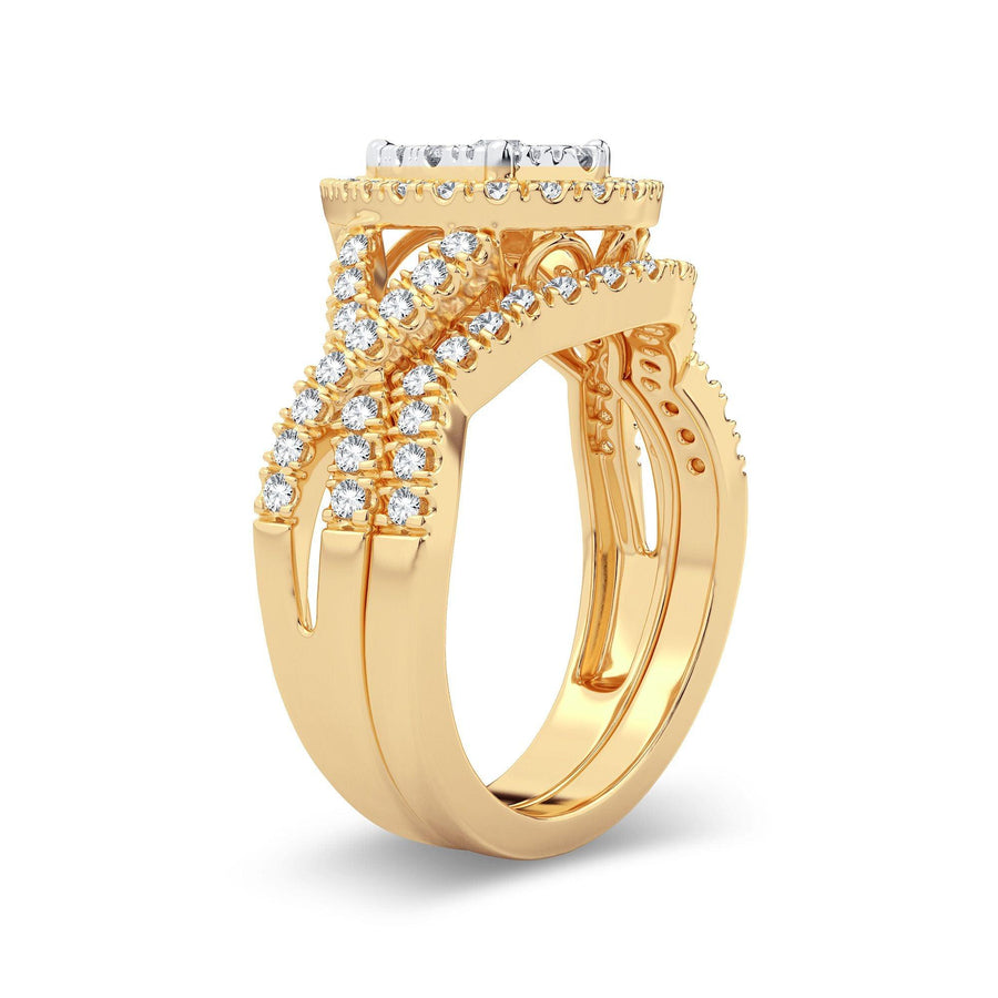 14K 1.00CT Diamond Bridal Ring - Johnny Dang & Co