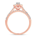 14K 1.00CT Fancy Cut Bridal Ring - Johnny Dang & Co