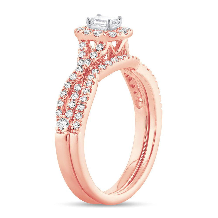 14K 0.77CT Diamond BRIDAL RING - Johnny Dang & Co