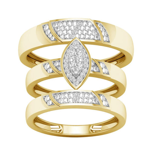 10K 0.07CT DIAMOND TRIO SET - Johnny Dang & Co