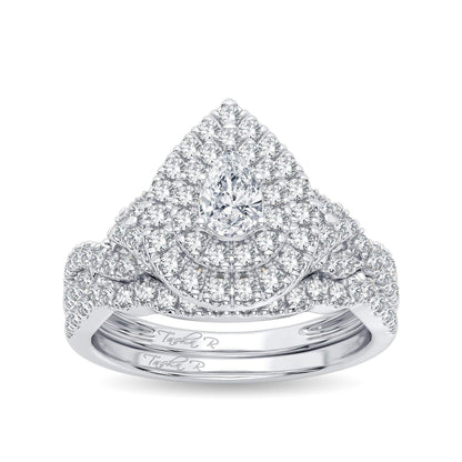 14K 1.00CT Diamond Bridal Ring - Johnny Dang & Co