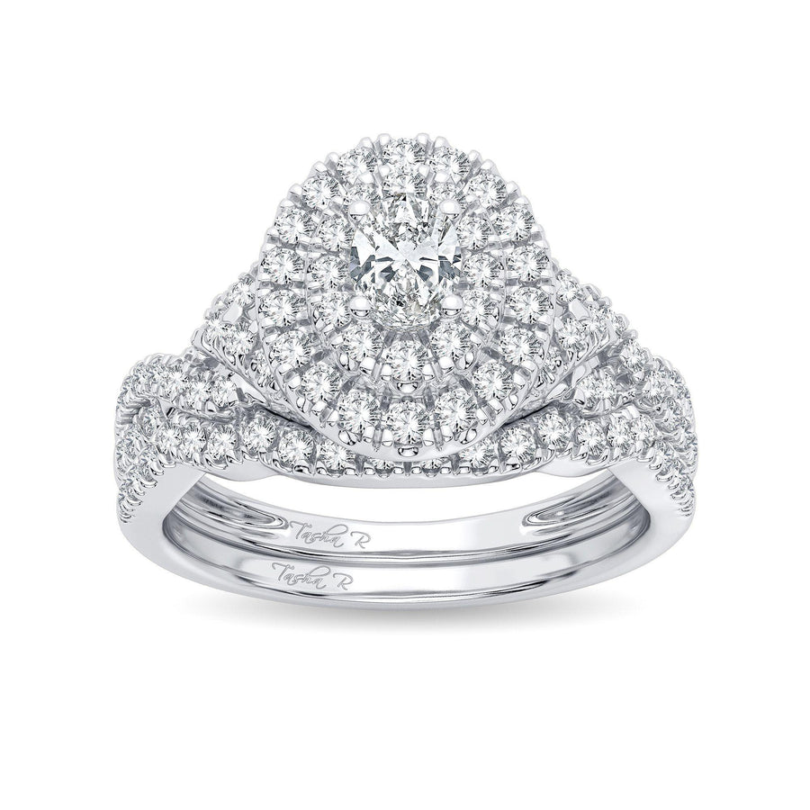 14K 1.00CT Diamond Bridal Ring - Johnny Dang & Co