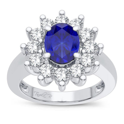 14K 0.78ct Diamond Sapphire Ring - Johnny Dang & Co