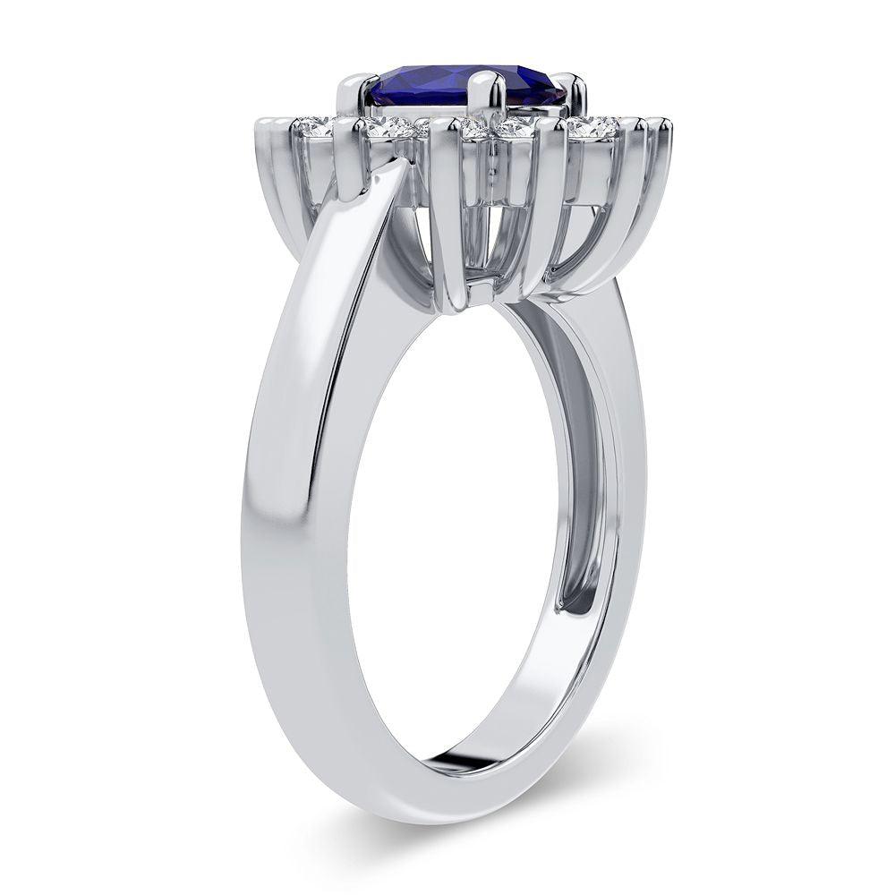 14K 0.78ct Diamond Sapphire Ring - Johnny Dang & Co