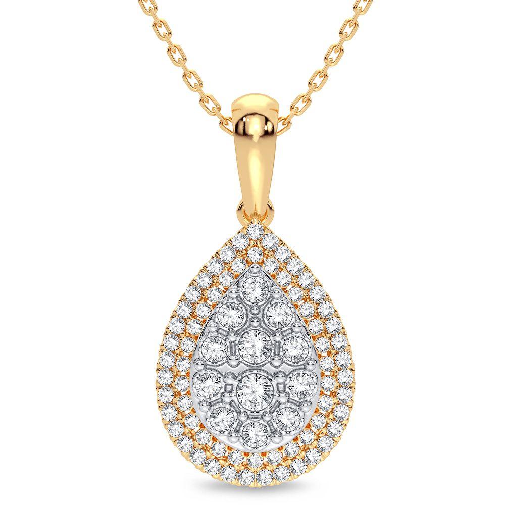 14K 0.25CT Diamond Pendant - Johnny Dang & Co