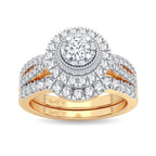 14K 0.75CT Diamond Bridal Ring - Johnny Dang & Co