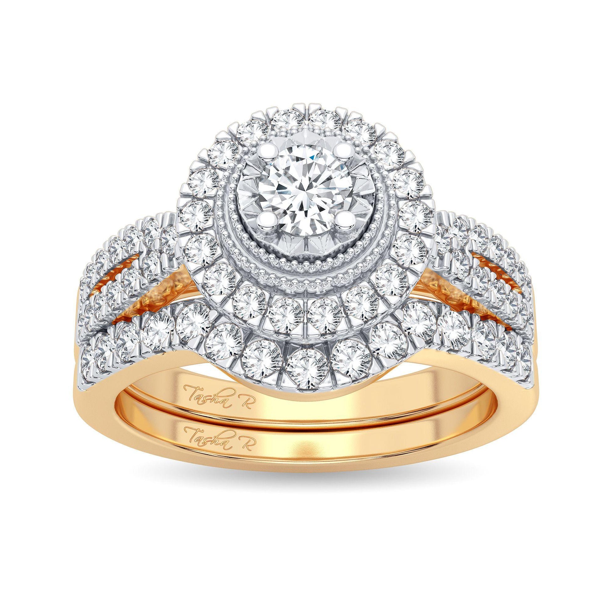 14K 0.75CT Diamond Bridal Ring - Johnny Dang & Co