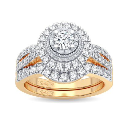 14K 0.75CT Diamond Bridal Ring - Johnny Dang & Co