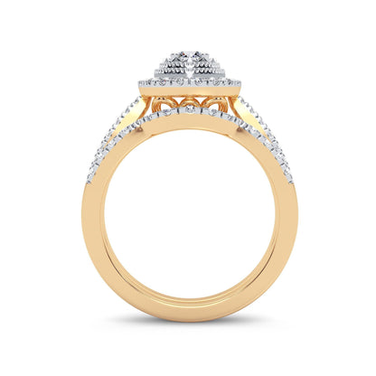 14K 0.75CT Diamond Bridal Ring - Johnny Dang & Co