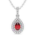 14K 0.10CT Diamond Pendant - Johnny Dang & Co
