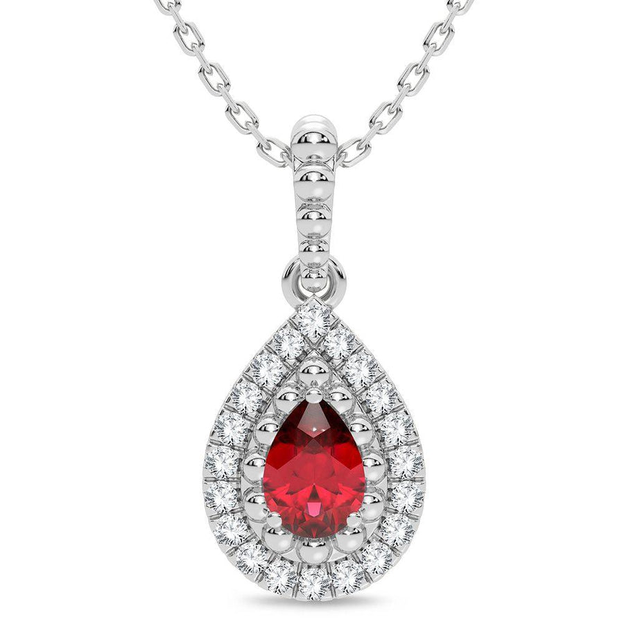 14K 0.10CT Diamond Pendant - Johnny Dang & Co