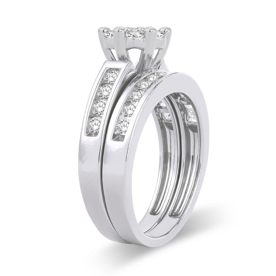 14K 1.00ct Diamond Bridal Ring - Johnny Dang & Co