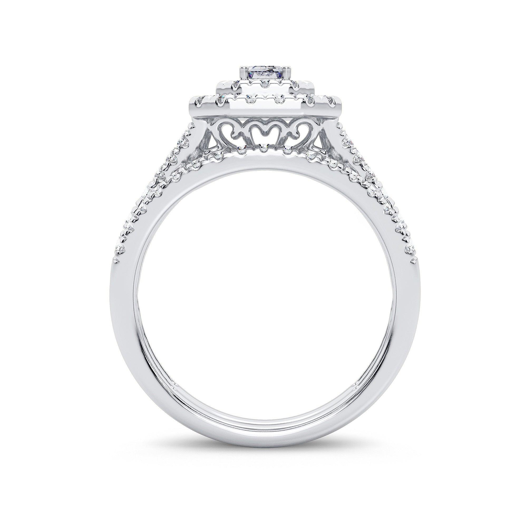 14K 1.00CT Diamond Bridal Ring - Johnny Dang & Co