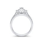 14K 1.00CT Diamond Bridal Ring - Johnny Dang & Co