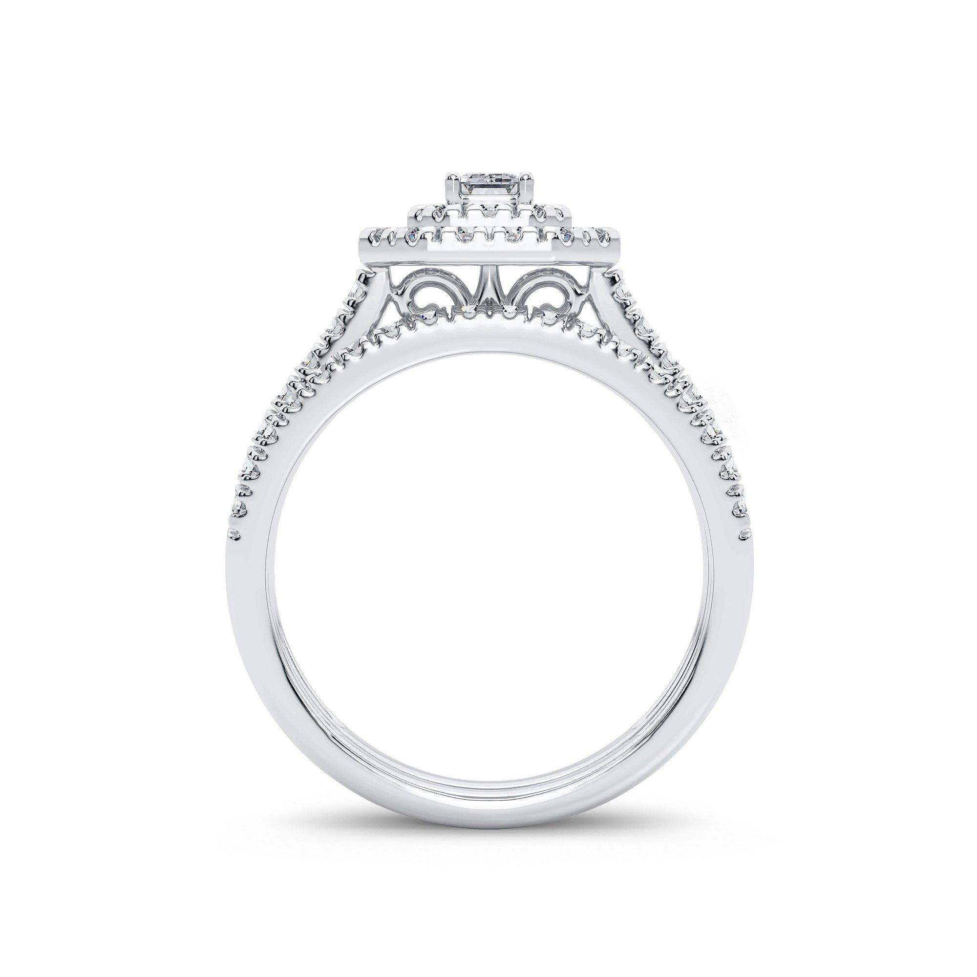 14K 1.00CT Diamond Bridal Ring - Johnny Dang & Co