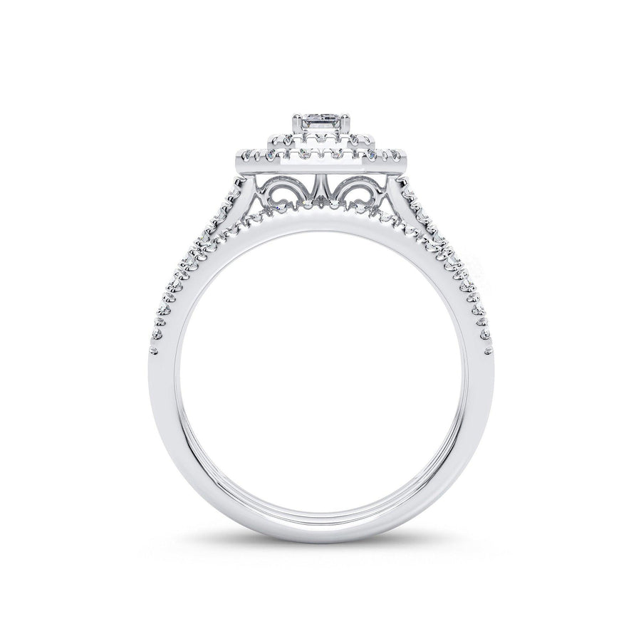 14K 1.00CT Diamond Bridal Ring - Johnny Dang & Co