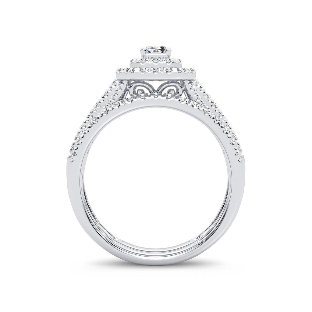 14K 1.00CT Diamond Bridal Ring - Johnny Dang & Co