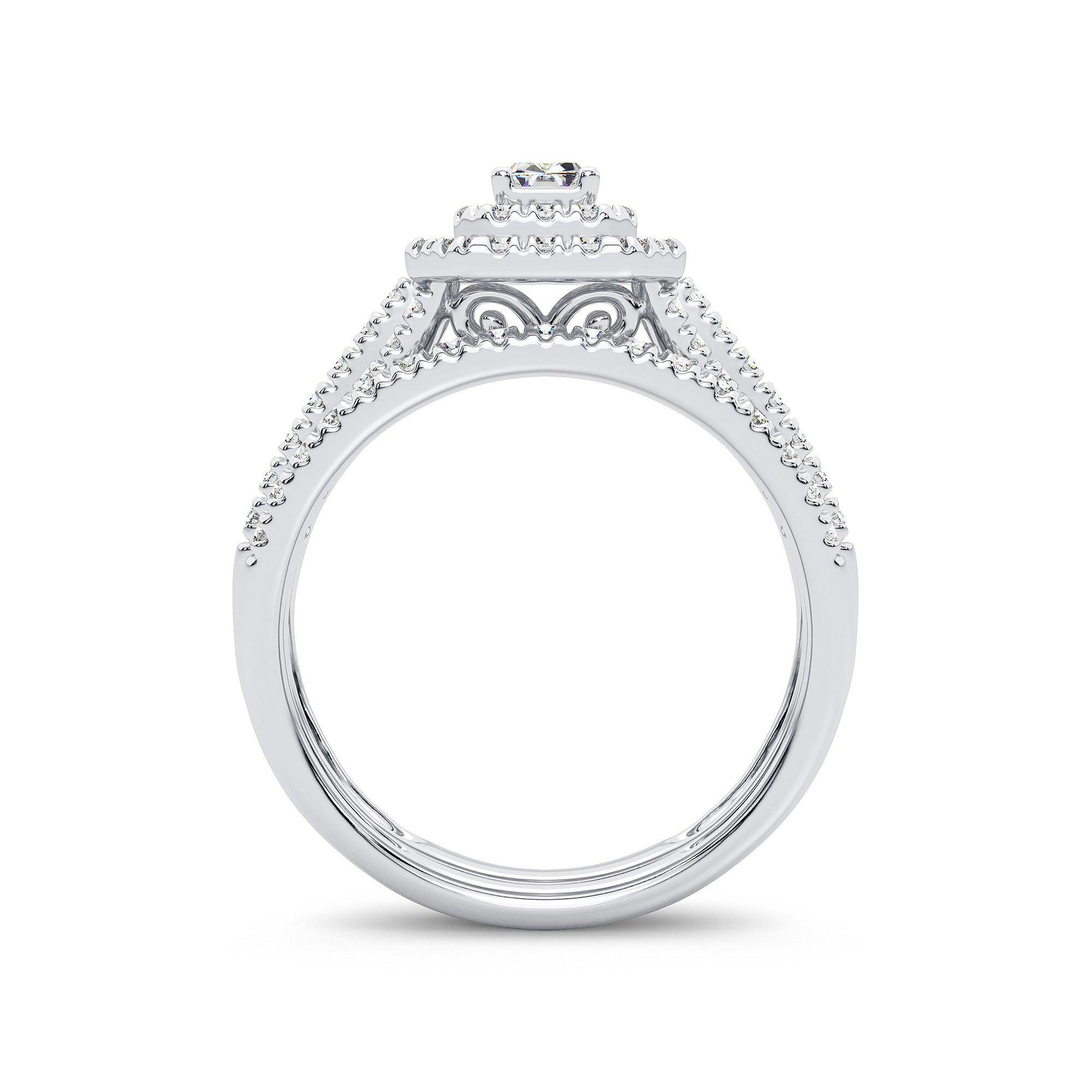 14K 1.00CT Diamond Bridal Ring - Johnny Dang & Co