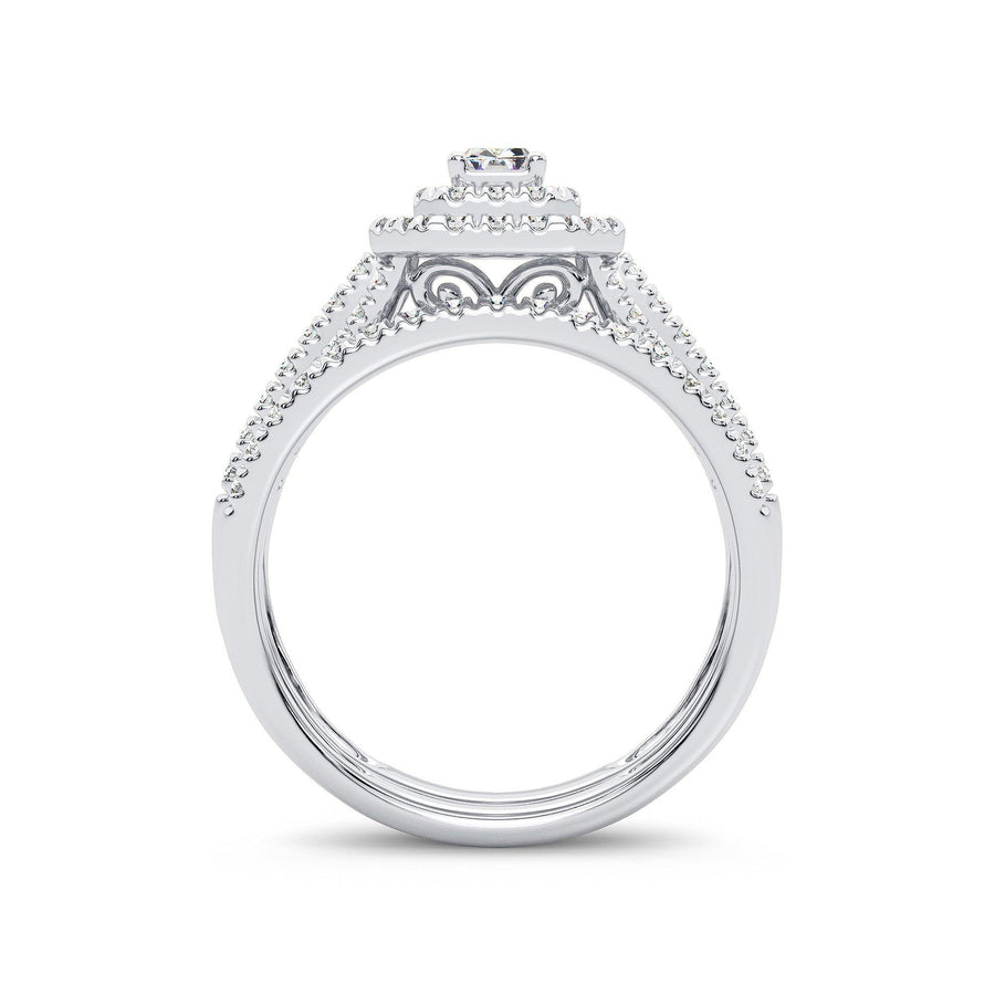14K 1.00CT Diamond Bridal Ring - Johnny Dang & Co