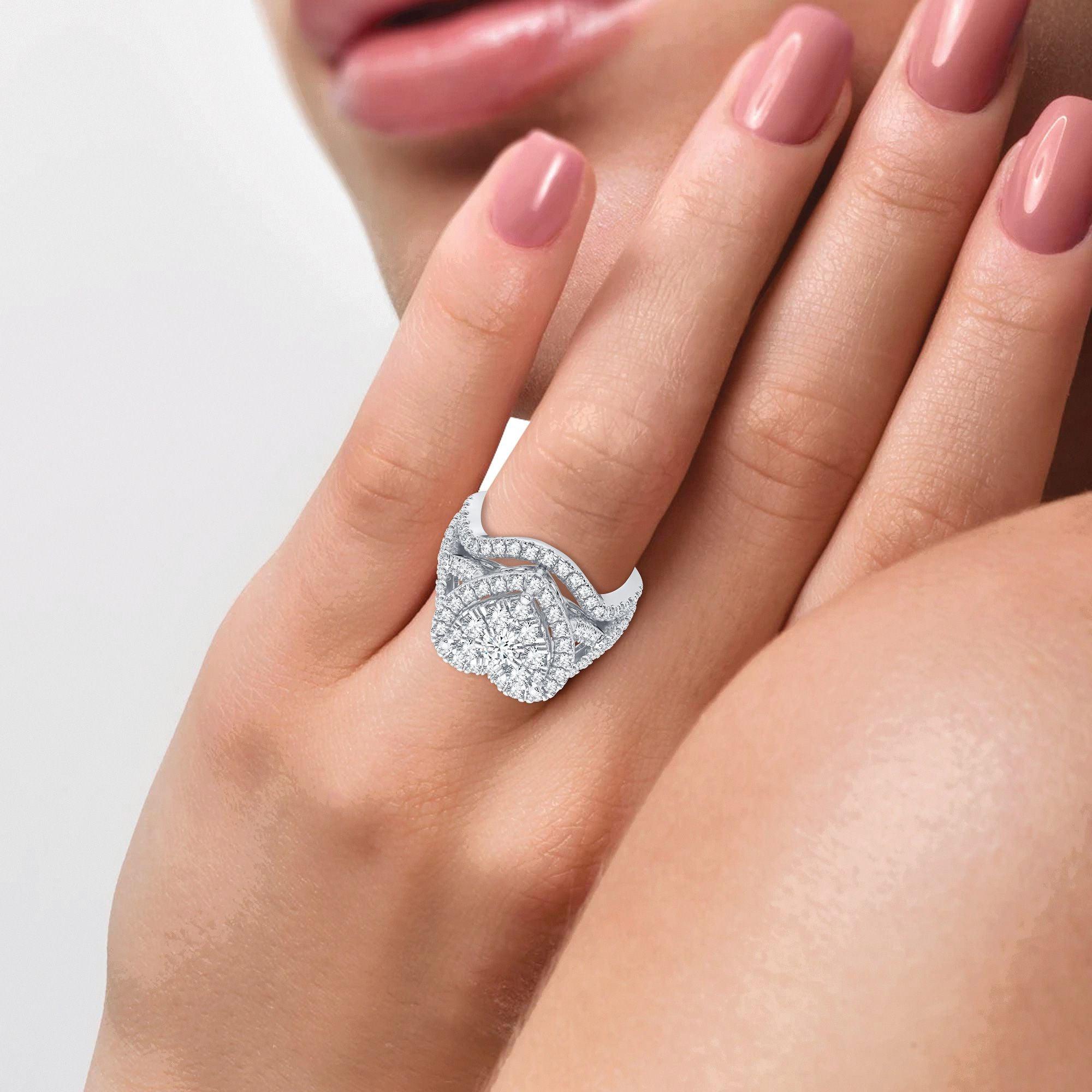 14K 2.00CT Diamond Bridal Ring - Johnny Dang & Co
